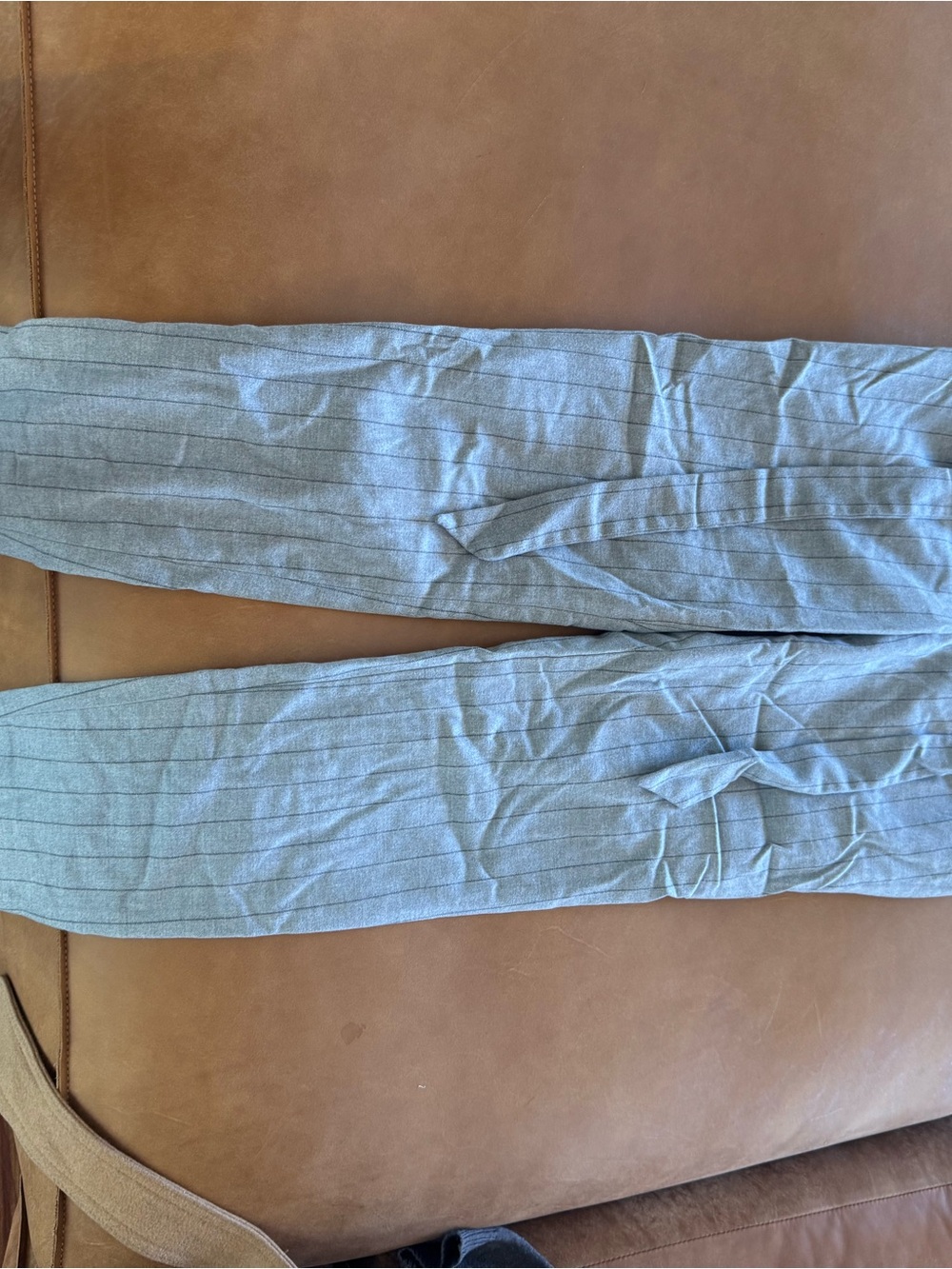 Express Light Gray Pinstripe work Pants